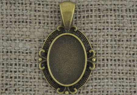 [101211] Baza medalionu brąz na kaboszon 18*13mm