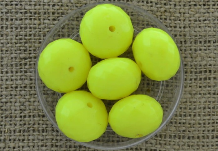 [702133] Koralik akrylowy rondelle 16mm limonkowy