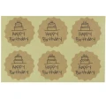 [72156] Naklejka z nadrukiem Happy Birthday 6szt