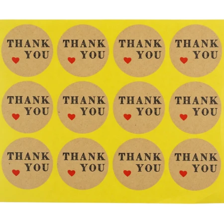 [72175] Naklejka z napisem "THANK YOU" 35mm 12szt