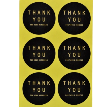 [72178] Naklejka z napisem "THANK YOU..." 40mm 6szt