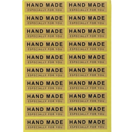 [72183] Naklejka z napisem "HAND MADE..." 55*15mm 20szt