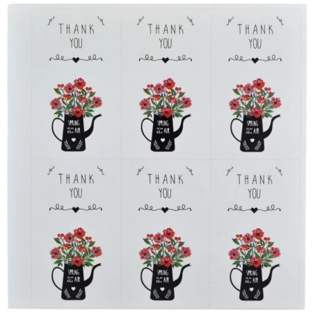 [72188] Naklejka z napisem "THANK YOU" 60*36mm 6szt