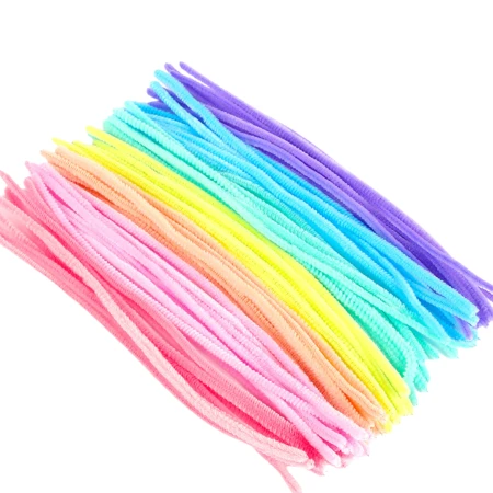 [050215] Druciki kreatywne pluszowe mix pastelowych kolorów kolorów 90szt