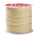[73857] Sznurek nylonowy jubilerski 0,8mm kremowy 45m