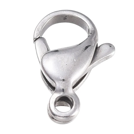 [31501] Karabińczyk ze stali nierdzewnej srebrny 13mm