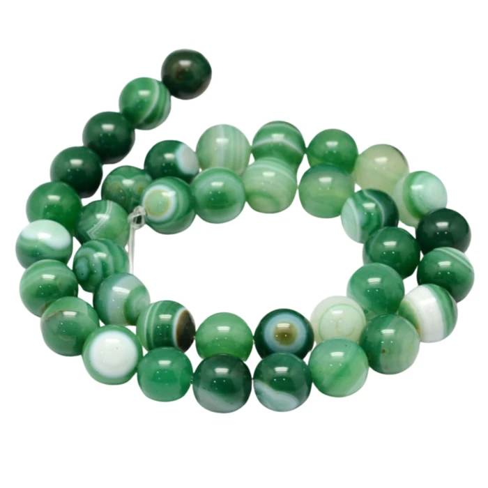 [240209] Kamień naturalny agat 8mm zielony