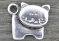 307165 Zawieszka mała kotek płaski w kolorze srebra 3szt