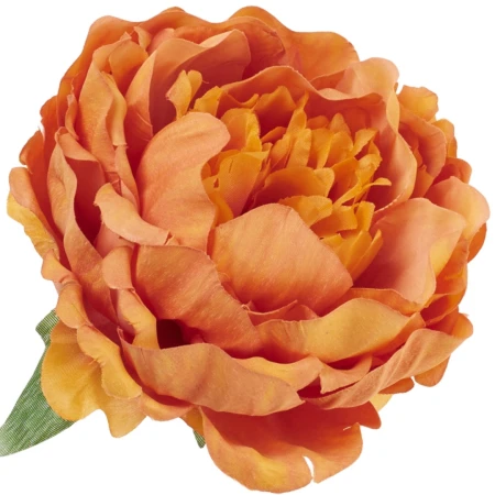 [68b8016] Główka kwiatowa peonia 14cm łososiowo-pomarańczowa