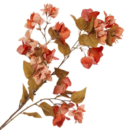 [68al14206] Gałązka jesienna bugenwilla 95cm pomarańczowo- ceglasta