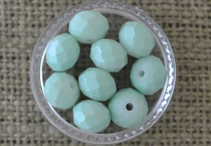 702128 Koralik akrylowy rondelle 8mm miętowy