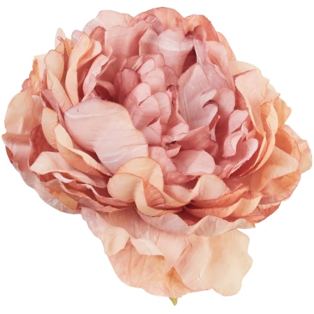 [68b13510] Główka kwiatowa peonia 14cm różowo-morelowa