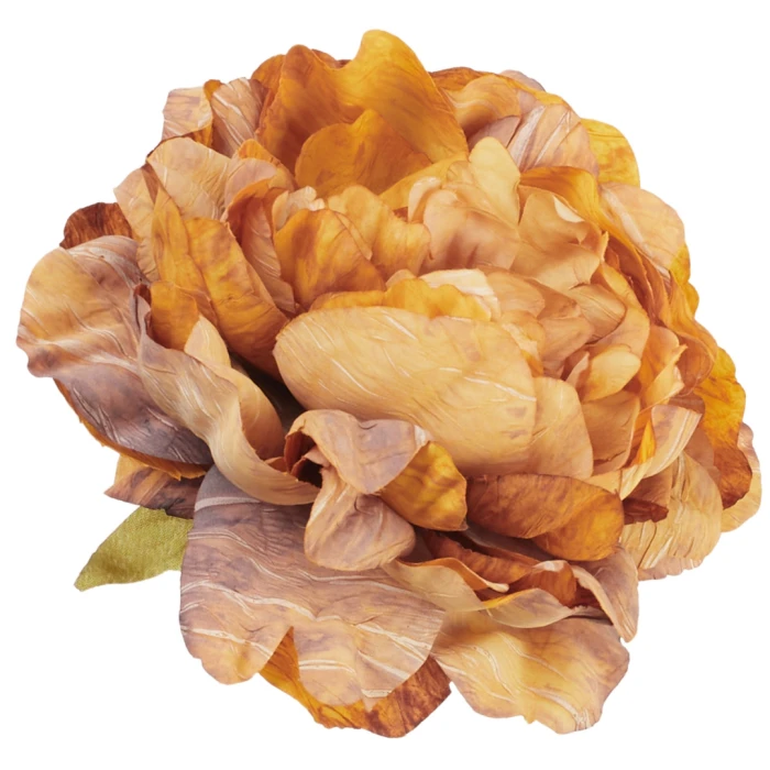 [68b13514] Główka kwiatowa peonia 14cm karmelowa