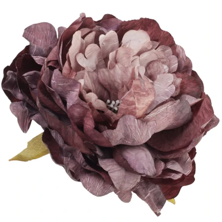 [68b13515] Główka kwiatowa peonia 14cm fioletowo-bordowa