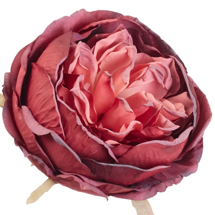 [68b13706] Główka kwiatowa peonia 10cm czerwono- różowa