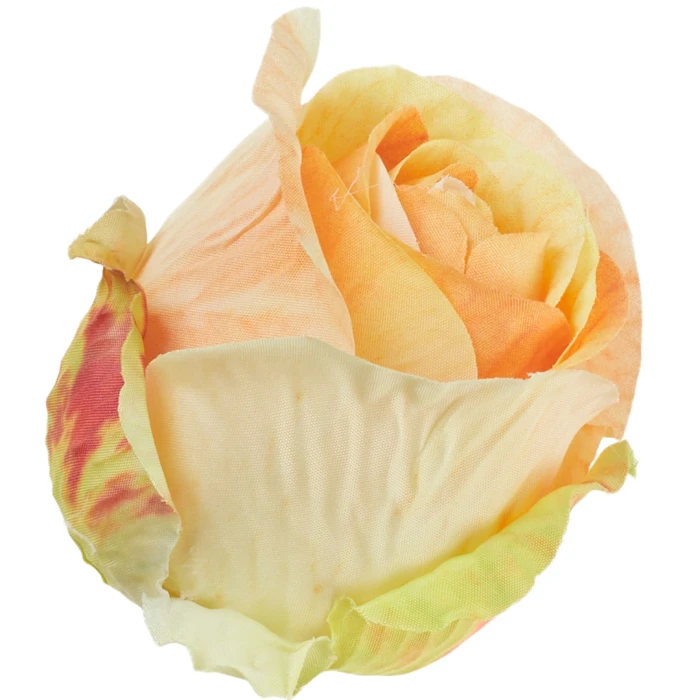 [68b13942] Róża główka pączek 7cm morelowo-żółta
