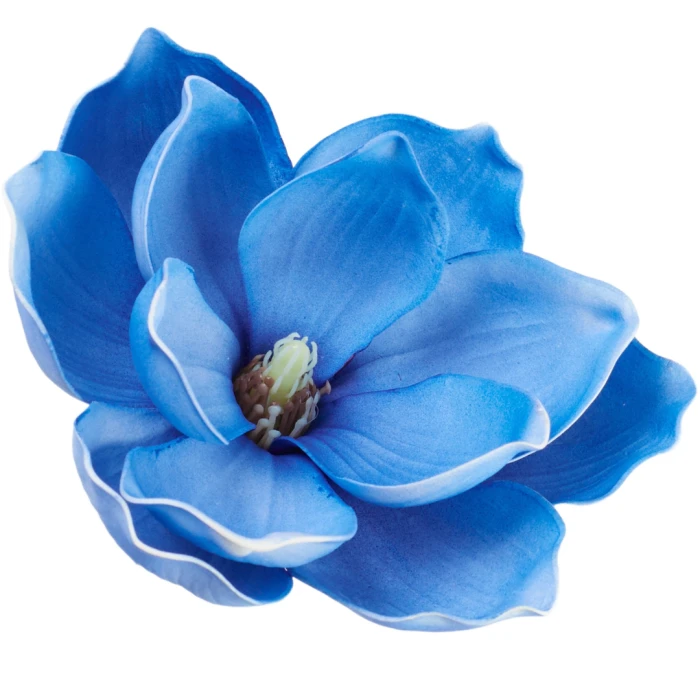 [68b14705] Główka kwiatowa magnolia piankowa 15cm niebieska