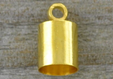 27115 Klasyczna końcówka do wklejania 5,5mm w kolorze złota 4szt