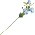 [68a10806] Potrójna gałązka peonii błękitna 65cm