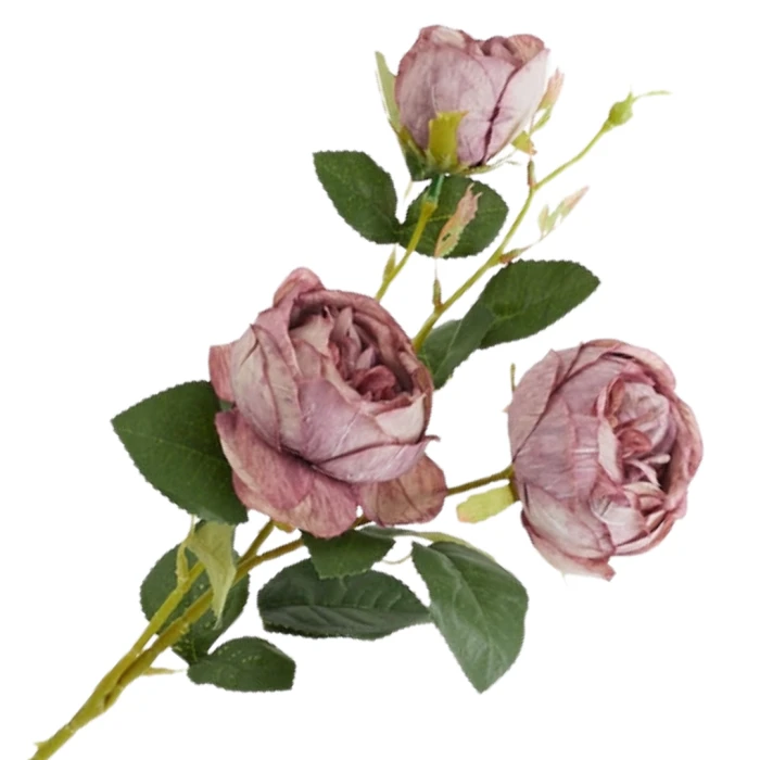 [68a10810] Potrójna gałązka peonii ciemnoróżowa 65cm