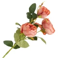 [68a10812] Potrójna gałązka peonii pomarańczowa 65cm