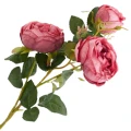 [68a10813] Potrójna gałązka peonii różowa 65cm