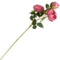 [68a10813] Potrójna gałązka peonii różowa 65cm