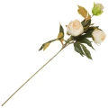 [68b3801] Gałązka trzech kwiatów jesiennej peonii kremowobiała 72cm