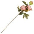 [68b3845] Gałązka trzech kwiatów jesiennej peonii jasnoróżowa 72cm