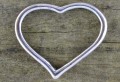 307156 Zawieszka mała obwódka serduszka w kolorze srebra 2szt