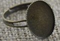 10347 Klasyczna baza pierścionka w kolorze brązu na kaboszon 14*10mm