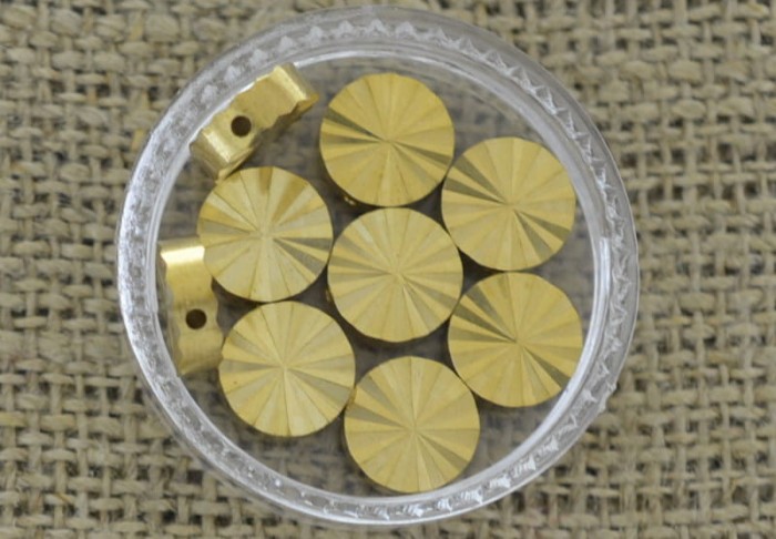 [21278] Element ozdobny przekładka w kolorze złotym 8mm
