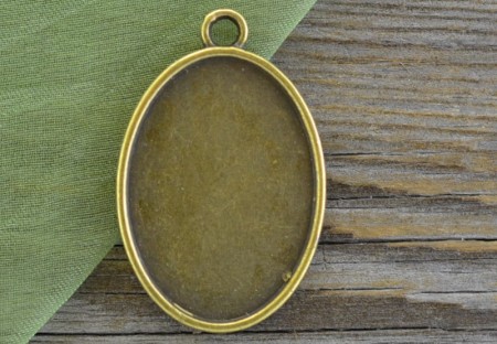 [10182] Baza medalionu brąz na kaboszon 27*19mm