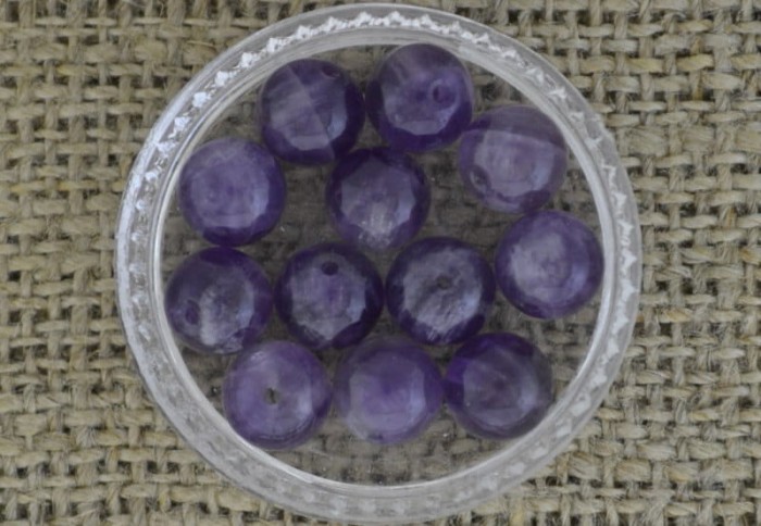[240226] Kamień naturalny agat 6mm fioletowy