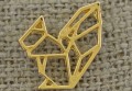 [207159] Zawieszka mała wiewórka origami w kolorze złotym