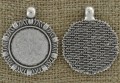 [301137] Baza medalionu srebrna na kaboszon 20mm