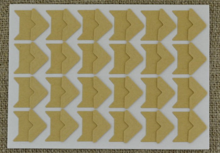 [73549] Papierowe narożniki do obrazków szare 4szt