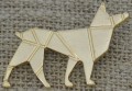 Łącznik ozdobny wilk origami kolor złoty