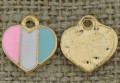 [70745] Zawieszka emaliowana serce kolorowe