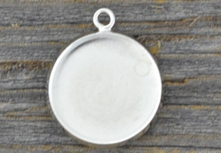 [30125] Baza medalionu srebra kaboszon 14mm 2szt
