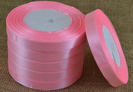 [812087] Wstążka satynowa 12mm 32mb pasteloworóżowa