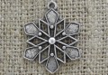 [ś07417] Zawieszka metalowa mała płatek śniegu 28*17,5mm