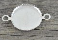 30141 Klasyczna baza łącznik w kolorze srebra na kaboszon 14mm 