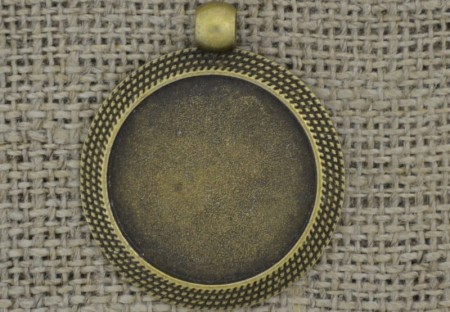 [10134] Baza medalionu kolor brąz na kaboszon 25mm