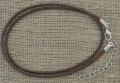 [15146] Baza naszyjnika imitacja skóry w kolorze brązowym