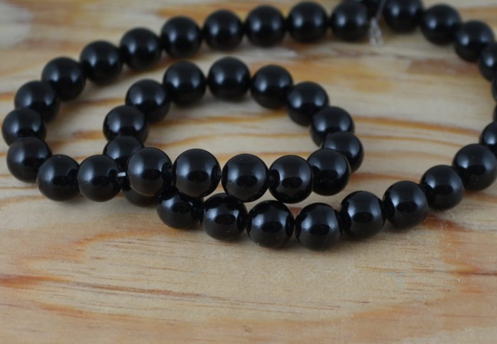 240212 Kamień naturalny agat 8mm czarny