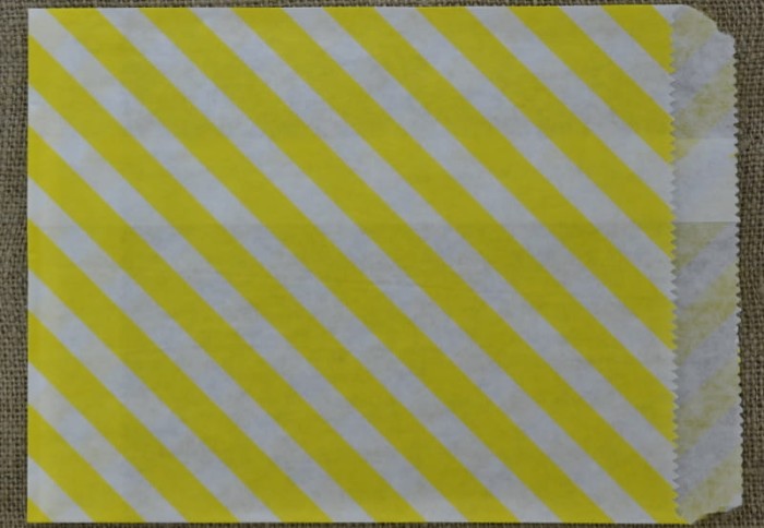 73453 Torebka papierowa zebra biało-żółta 2szt