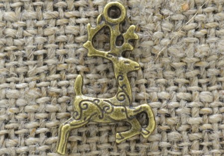 [ś07254] Zawieszka mała renifer kolor brąz 3szt