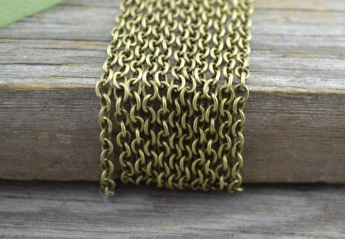 11142 Łańcuszek anchor 3*4mm w kolorze brązu