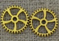 Element ozdobny steampunk tryb kolor złoty 18mm
